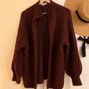 Urban Outfitters Balloon Sleeve Knit Cardigan